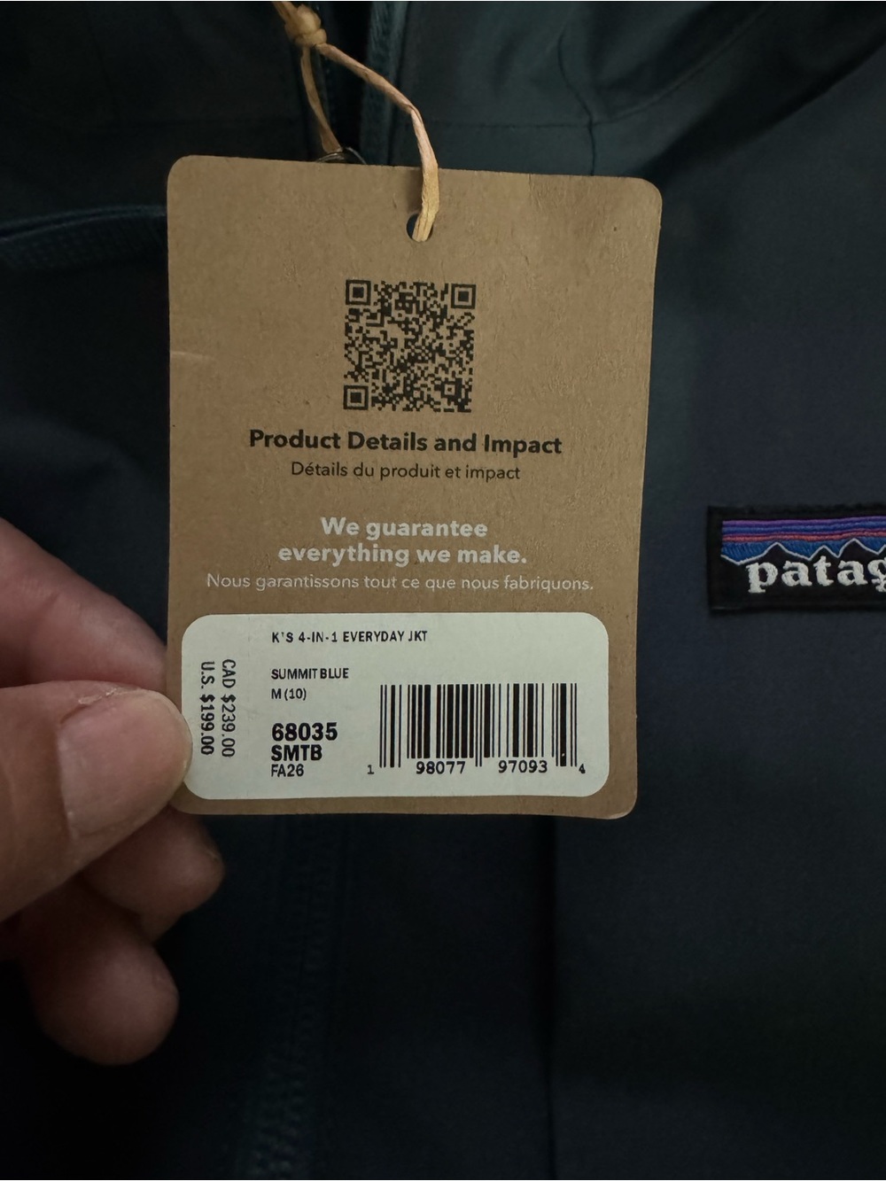 Nwt Patagonia K'S 4-IN - 1 EVERYDAY JKT
U.S. $199.00 SUMMIT BLUE M (10) - Picture 5 of 5